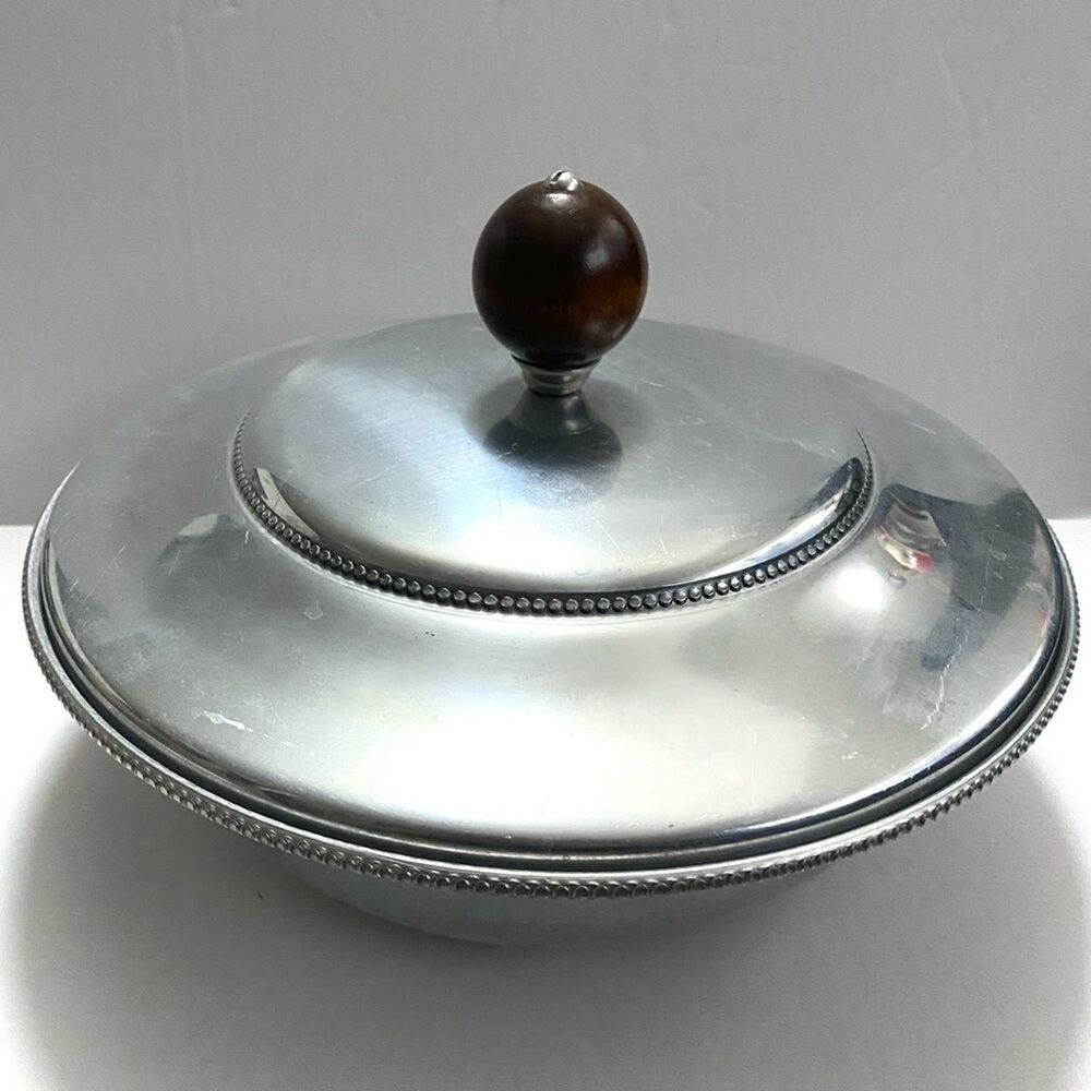 Vintage BW Buenilum Aluminum Casserole Dish Covered Serving Bowl